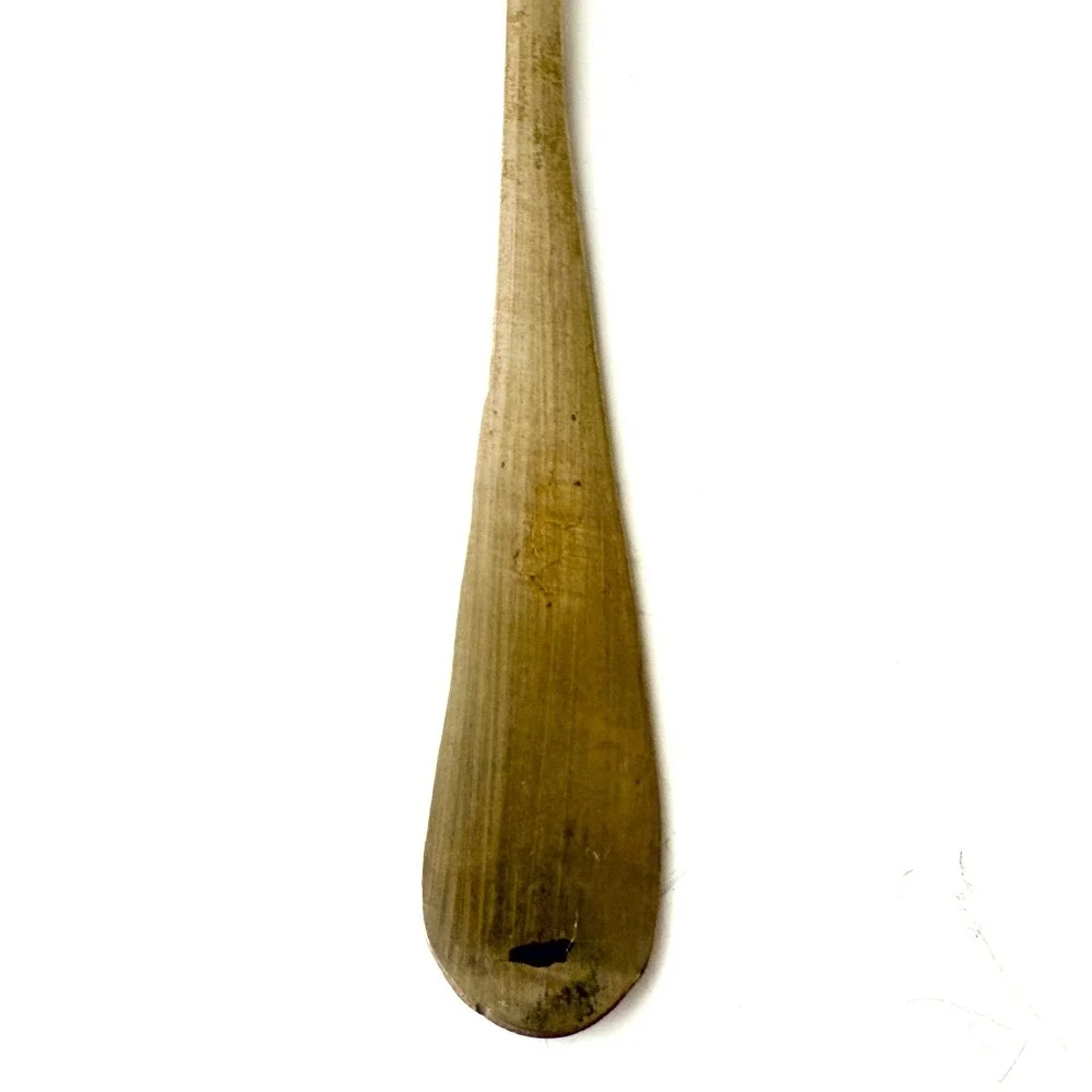 Vintage Hand Forged Brass Spoons Pair - Rustic‎ Primitive Farmhouse Kitchenware
